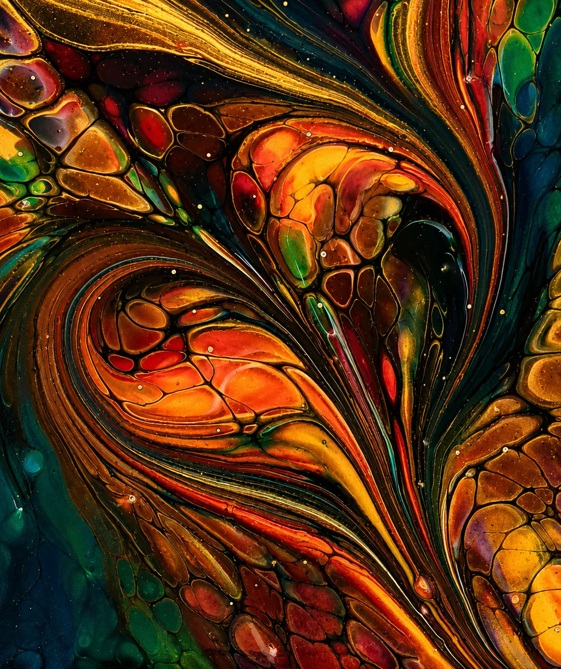 Original fluid artwork by Paula Wild